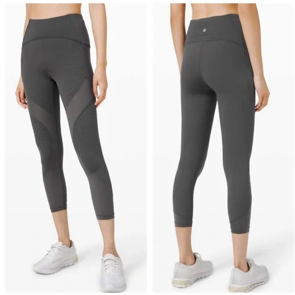 Lululemon Uncovered‎ Strength High-Rise Crop 23" in Graphite Grey Size 4 - Picture 1 of 13